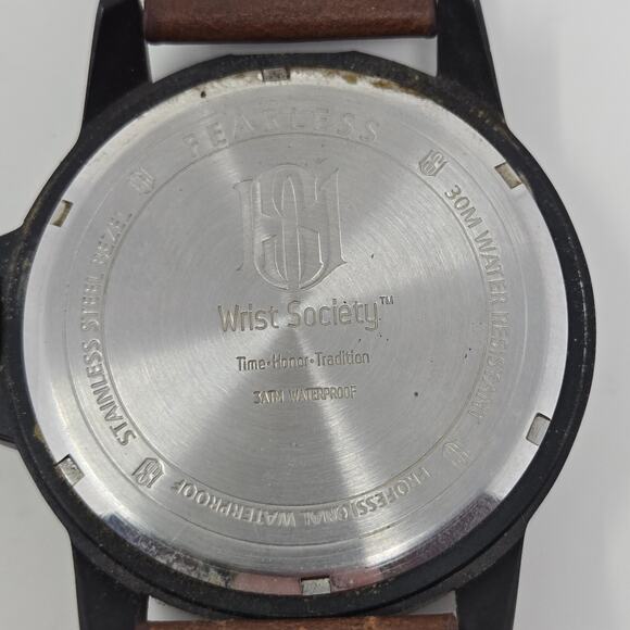 Men's Fashion Watch Lot of 5 Wrist Society Wonder Gonera Brigada Silver Leather - Picture 14 of 16